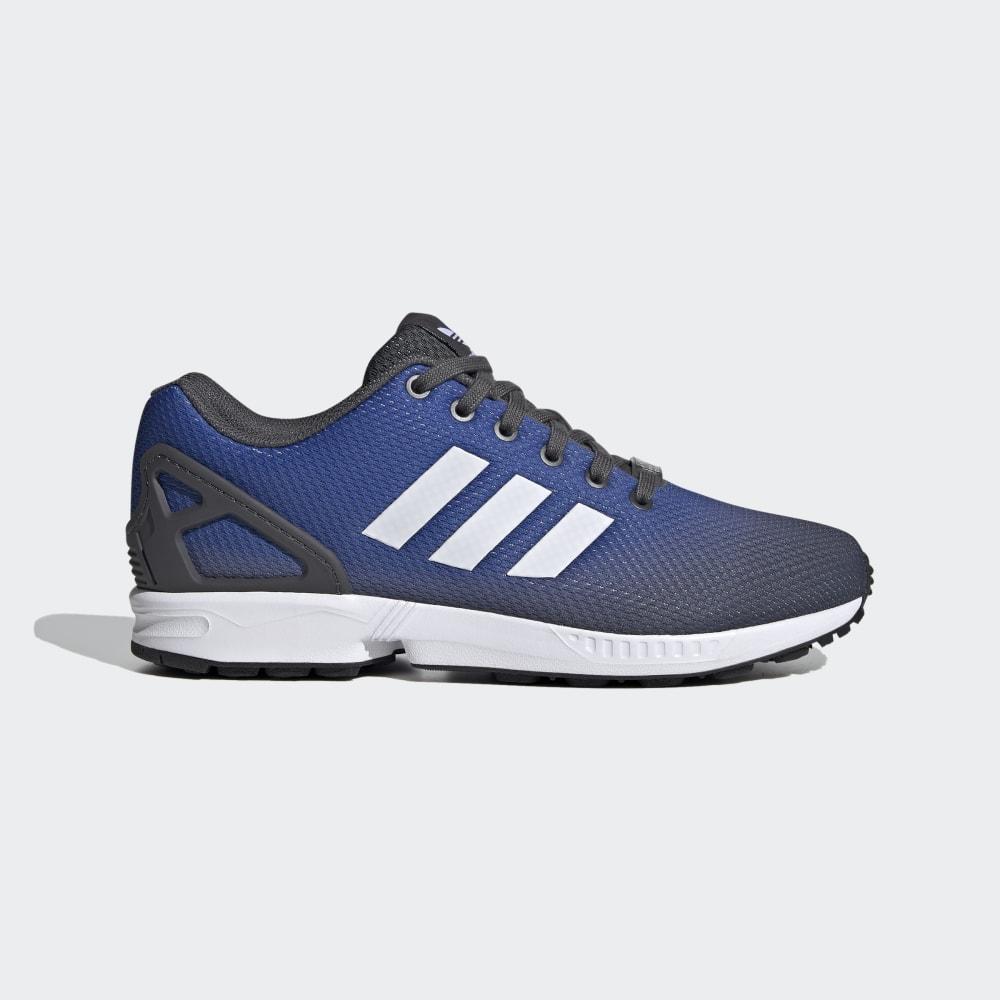 Adidas Men's ZX Flux Originals Shoes Grey/White/Blue Ireland EG5410